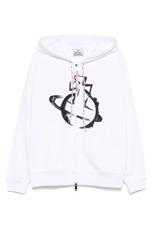 White Orb-stencil zip hoodie VIVIENNE WESTWOOD | 2I01000IJ006OA401